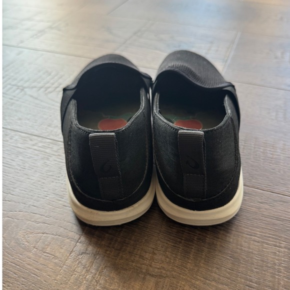 OluKai Halewa Slip On Shoes - Black Mesh Comfort Casual Size US W8 EUR 38 - Picture 3 of 6